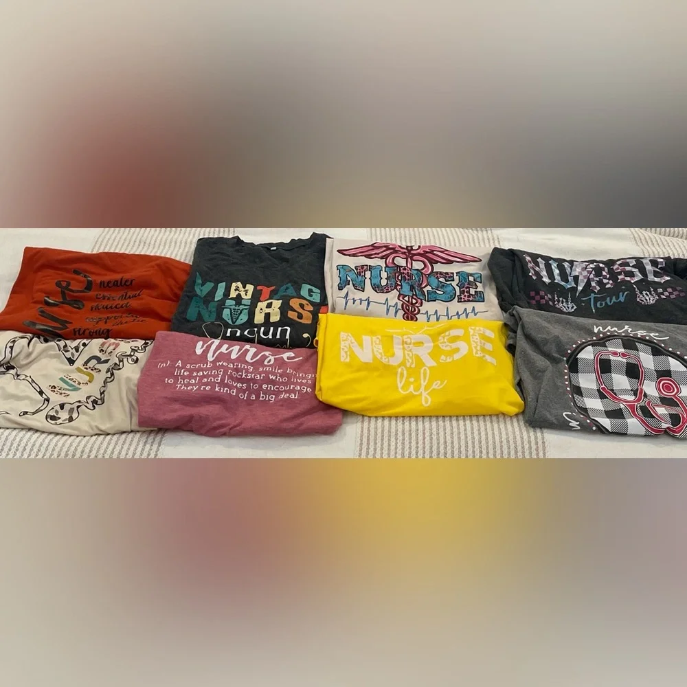 Nurse Themed Graphic T-Shirts Set - Picture 1 of 6
